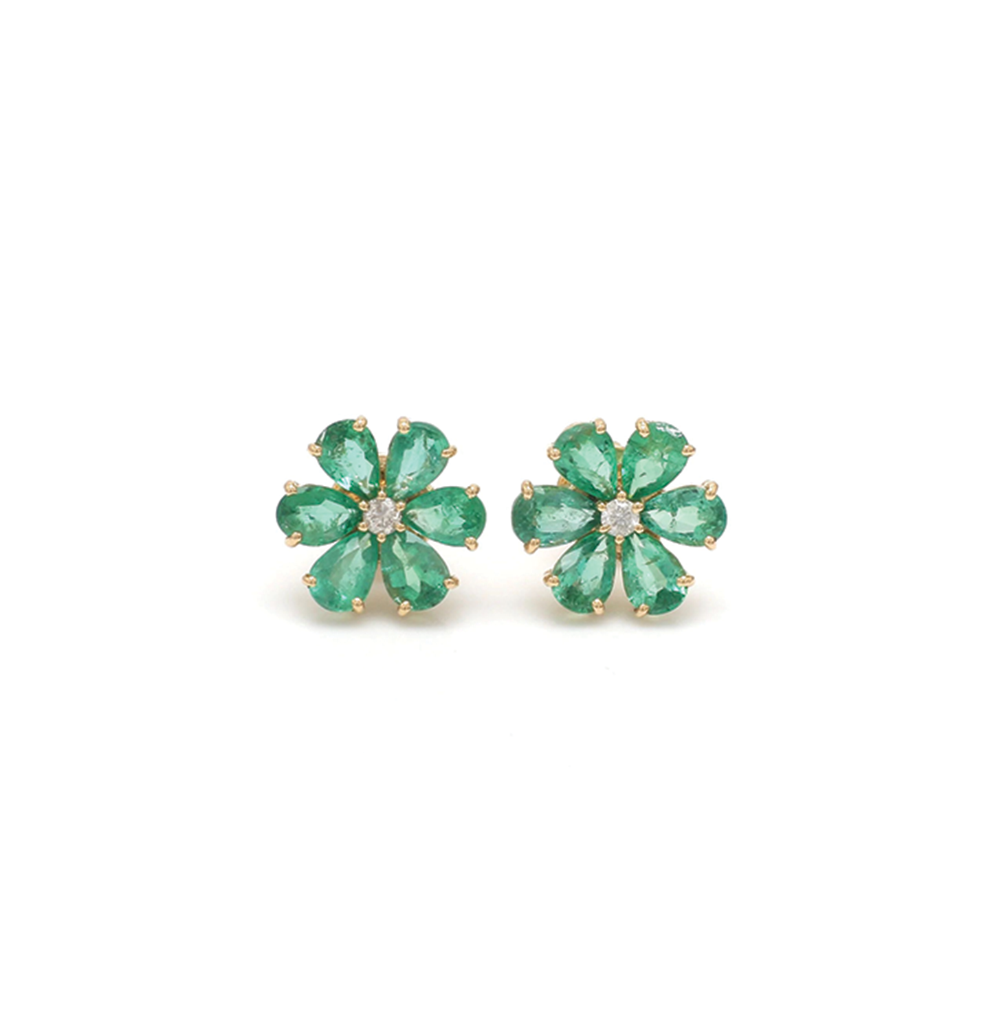 emerald & diamond flowers