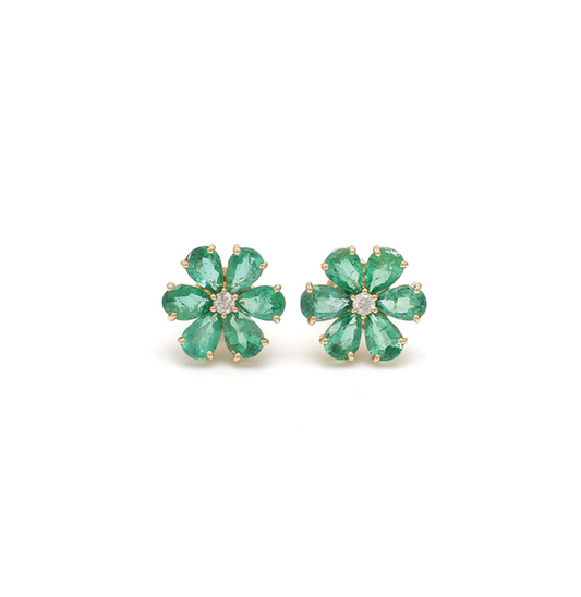 emerald & diamond flowers