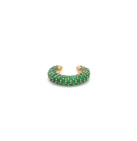 emerald micropave earcuff