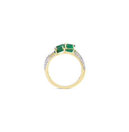 emerald pears & diamonds