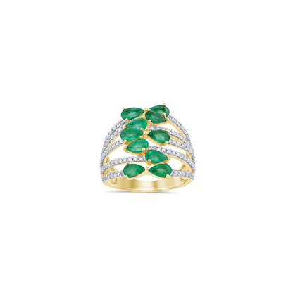emerald pears & diamonds