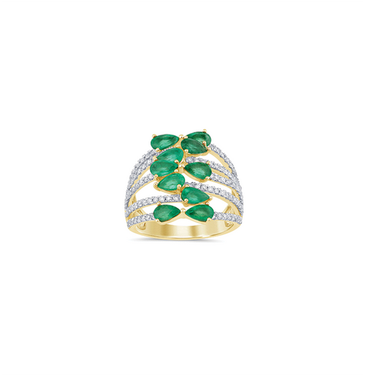 emerald pears & diamonds