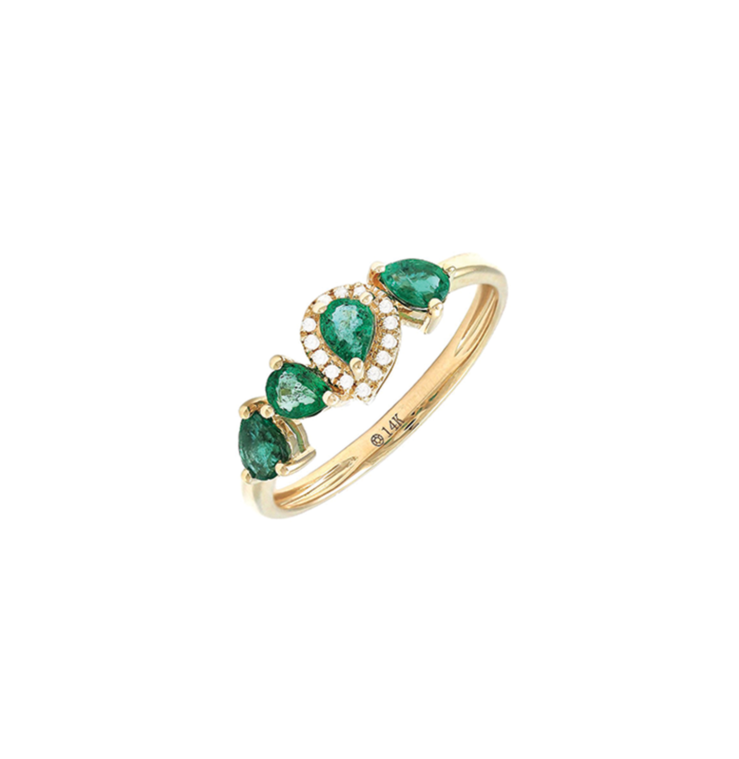 four pears emerald ring