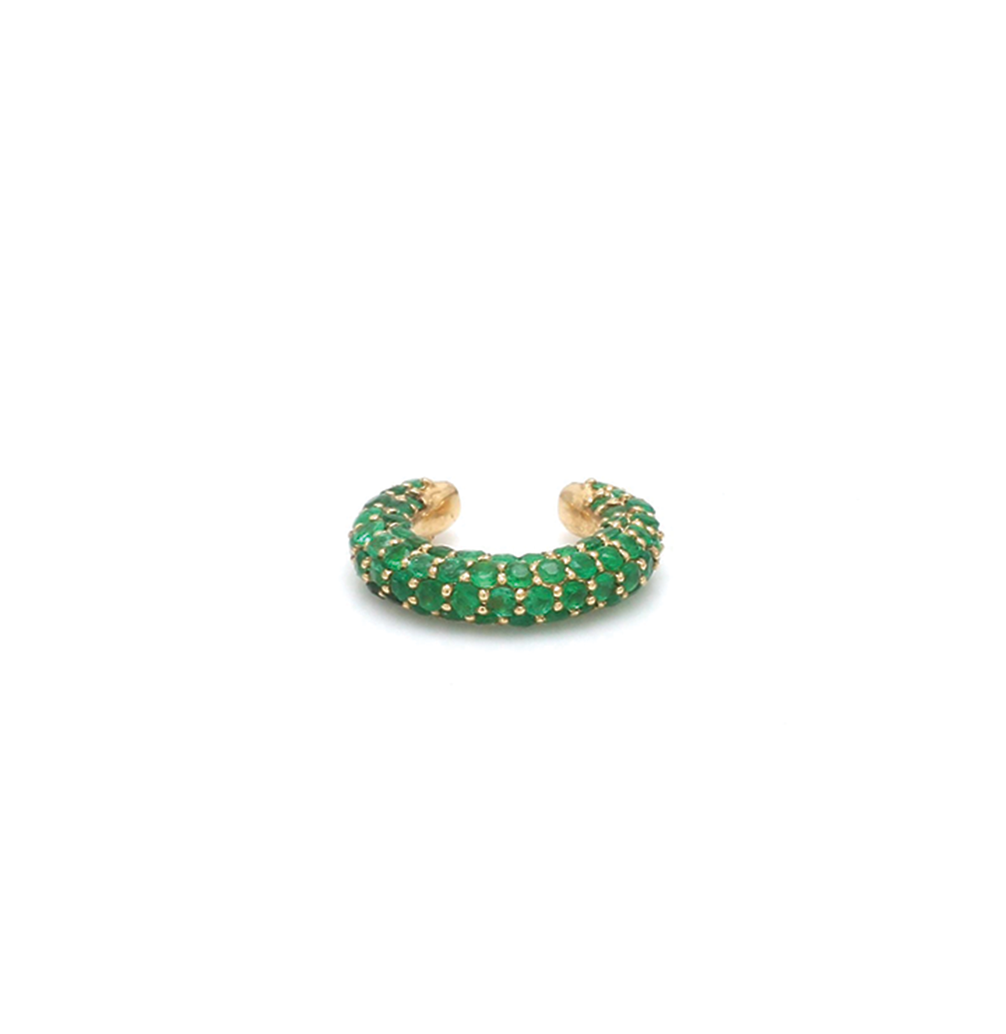 emerald micropave earcuff