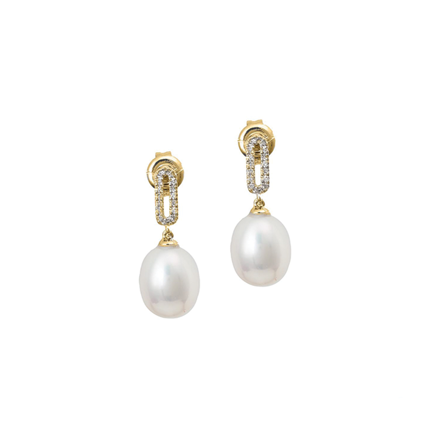 pearl & diamond earrings