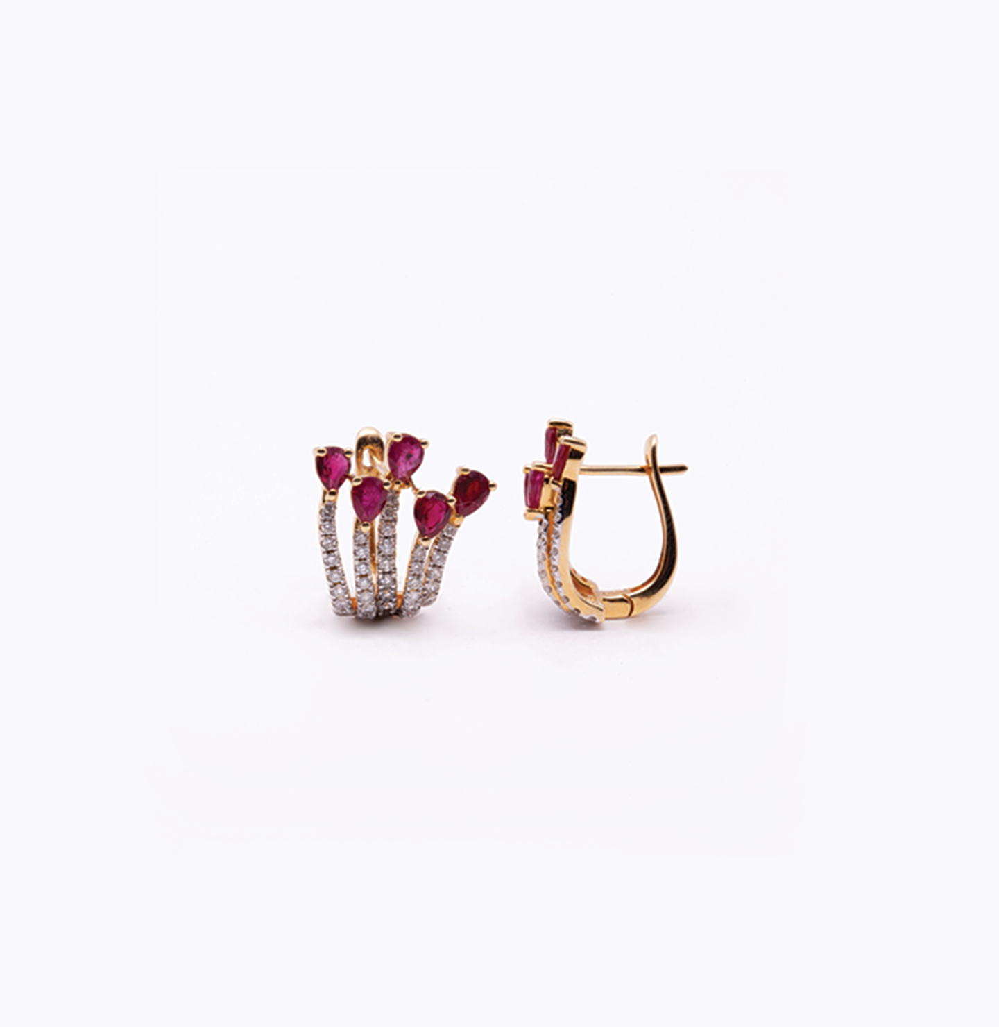 ruby & diamond earrings