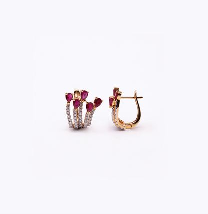ruby & diamond earrings